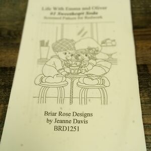 Life with Emma & Oliver #1 Sweetheart Soda Screened Pattern for Redwork Love